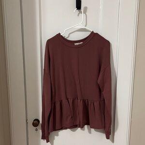 Heart Hips Mauve Long Sleeve Top